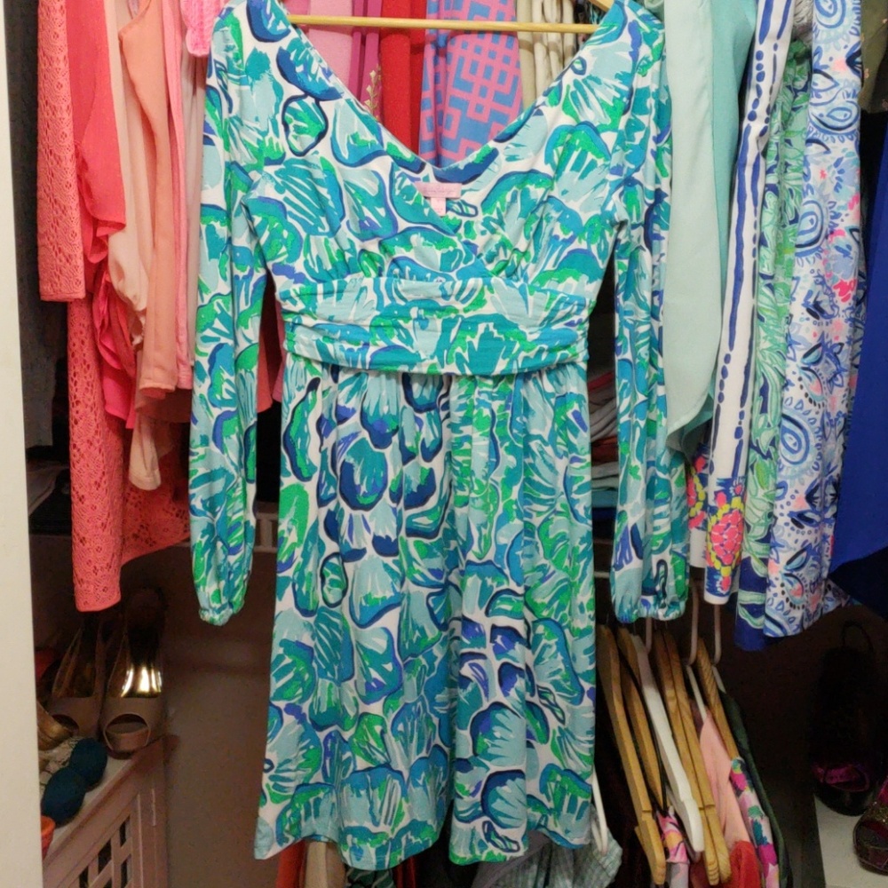 Lilly Pulitzer Dress Long Bell Sleeves Small